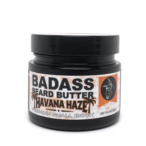 Badass Beard Care Beard Butter for Men - Havana Haze, 3 oz - Made of Natural Ingrediens for Healthy, Soften and Itchness Free Beard and Mustache