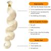 #60 Platinum Blonde Bulk Human Braiding Hair Body Wave Bulk Human Hair for Braiding No Weft 20"inch 100g 1Bundle, Brazilian Raw Human Hair Micro braiding for Braids Hair view 3