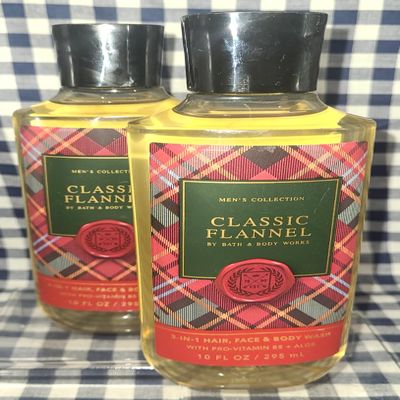 2 Classic Flannel for Men Face Bath & Body Wash 10 oz