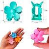 12 PCS Small Flower Hair Claw Clips for Women Kids Girls Teens, 1.37 Inch Mini Jaw Clips Clamps Nonslip Clip/Hair Accessories Tiny hair clips(6 Colors) view 2