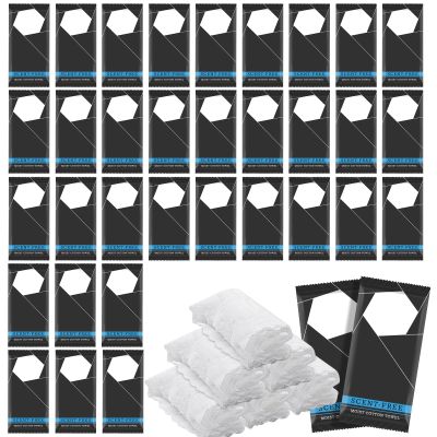 100 Pcs Moist Towel Bulk Moist Towelettes Individually Wrapped,White Towel Services,8.5''x8.5'' Unscented Wet Hand Towels,Disposable Refreshment Pre Moistened Towels for Travel Camping Sport Spa Party