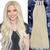 18 Inch Straight Braiding Hair 100g #60 Platinum Blonde Braiding Hair For Bohemian Knotless Boho Braids, Bulk Braiding Hair for Micro Braids Straight Blonde Bulk No Weft view 1
