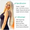 18 Inch Straight Braiding Hair 100g #60 Platinum Blonde Braiding Hair For Bohemian Knotless Boho Braids, Bulk Braiding Hair for Micro Braids Straight Blonde Bulk No Weft view 3