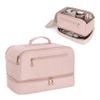 Teamoy Travel Carrying Case Compatible with Shark Flexstyle, Double-Layer Storage Bag for Shark Hyperair, Portable Travel Organizer for Dyson Airwrap Styler and Attachments, Pink Quilted view 1