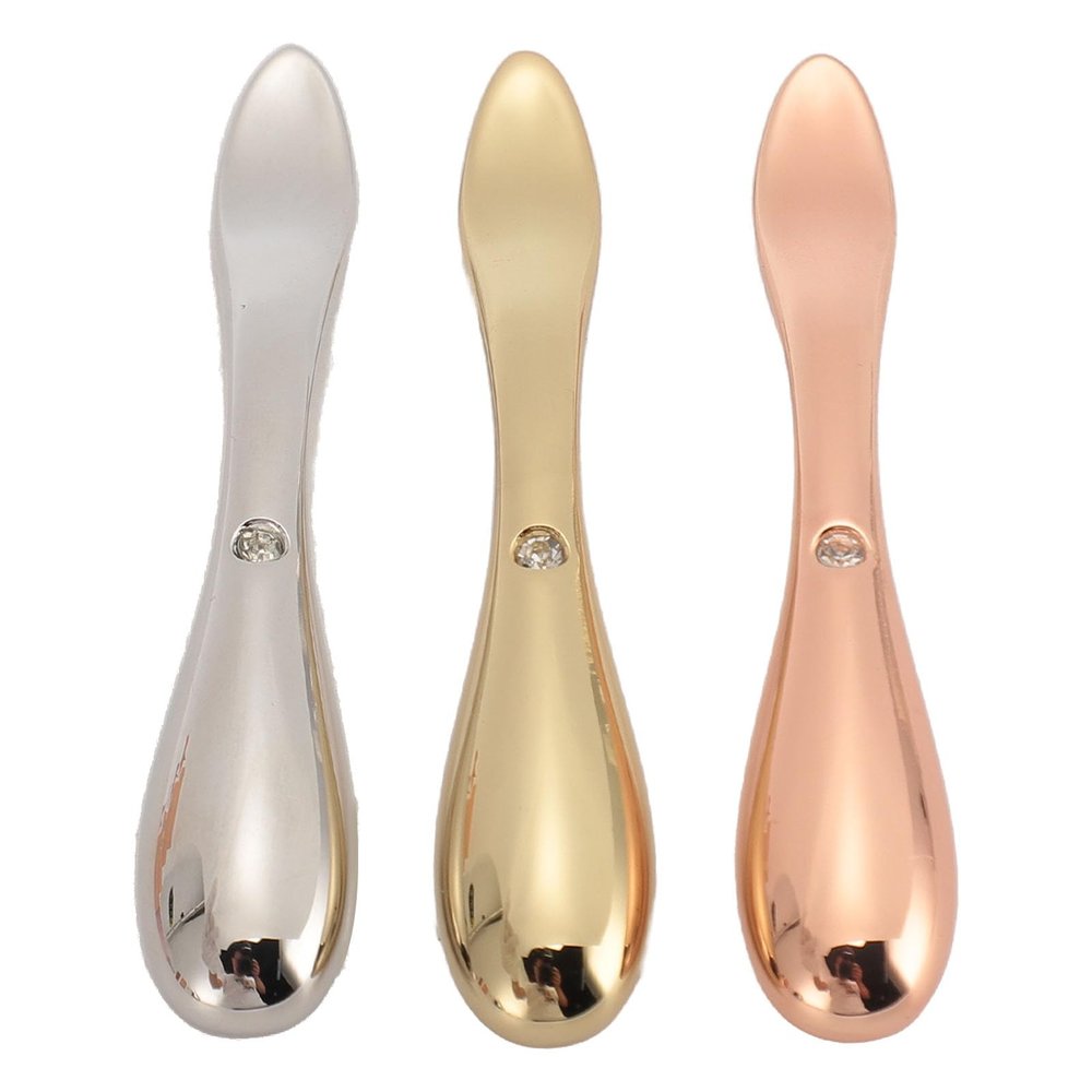 3 Pieces Zinc Alloy Makeup Spatula, Eye Cream Spoon Beauty Scoop, Mini Spoon Makeup Beauty Spoons, Mini Cosmetic Skincare Spatula for Cream Lotions, Silver Gold Rose Gold
