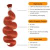 350 Ginger Body Wave Bulk Human Hair Braiding Hair Boho Human Braiding Hair Natural Wavy Micro Braids No Weft Orange Bulk Human Hair For Boho Braids 16inch 100g/Pack view 3