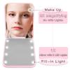 Aganmi Small Travel Makeup Mirror with Lights Pearl Initial 1X/2X Magnification LED Pocket Mirror Cute Pink Folding Compact Mirror Preppy Mom Sister Birthday Gifts Teen Girl Trendy Stuff (N) view 3