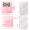 Aganmi Small Travel Makeup Mirror with Lights Pearl Initial 1X/2X Magnification LED Pocket Mirror Cute Pink Folding Compact Mirror Preppy Mom Sister Birthday Gifts Teen Girl Trendy Stuff (N) view 4