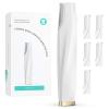 Sonic Dermaplaning Tool for Face - Rechargeable Dermaplane Razor with 6 Refill Dermablades, Facial Hair & Peach Fuzz Remover for Women (White) view 1