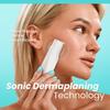 Sonic Dermaplaning Tool for Face - Rechargeable Dermaplane Razor with 6 Refill Dermablades, Facial Hair & Peach Fuzz Remover for Women (White) view 2