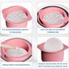 2-pack Silicone Wax Warmer Liner, Silicone Wax Bowl for Wax Warmer, Non-Stick Wax Melt Warmer Wax Pot Replacement, Reusable Wax Melt Liner with 50 Pcs Wax Spatula Sticks for Hair Removal pink view 4
