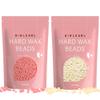 GIRLEARLE Rose and Cream Hard Wax Beads for Coarse and Sensitive Skin, 2-Pack - 1lb for Full Body Hair Removal, 1lb for Brazilian Bikini, Eyebrow, Facial