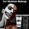 MEICOLY Black White Face Body Paint with Sponges,Water Based Face Paint for Adults Kid,White Face Paint,Face Painting for Clown Makeup,Halloween SFX Skull Zombie Skeleton Mime Goth Makeup Corpse Paint view 3