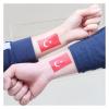 10sheets National Holiday Country Flags Of Belgium Mexico Switzerland Turkey Tattoo Sticker Flag Face Temporary Tattoo (Color : Style-019, Size : A) view 3