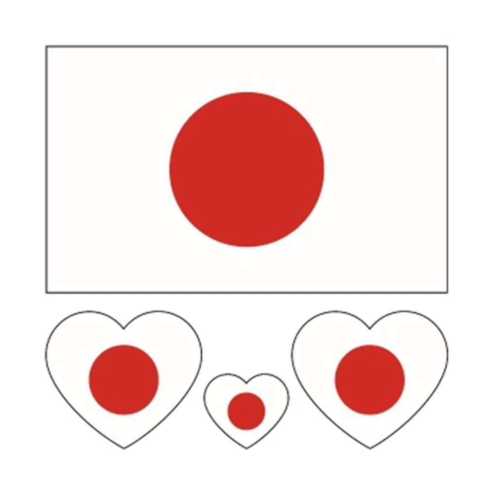 JCUIYyo 10Pcs/Set Waterproof Temporary Tattoo National Flag Regional Fake Tattoo Sticker Disposable Women Men Game Activities (Color : Japan, Size : A)