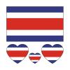 10Pcs/Set Temporary Tattoo National Flag Regional Fake Tattoo Sticker Waterproof Disposable Women Men Body Activities (Color : Costa Rica, Size : A) view 1