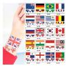 10Pcs/Set Temporary Tattoo National Flag Regional Fake Tattoo Sticker Waterproof Disposable Women Men Body Activities (Color : Costa Rica, Size : A) view 2