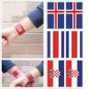 10pcs Flag Tattoo Stickers Face Flag Tattoo Of Iceland, Costa Rica, Morocco Flag Tattoo Sticker (Color : Style 1-047, Size : A) view 3