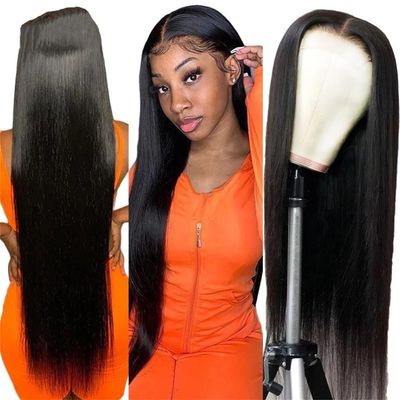 13X4/13X6 HD Transparent Lace Front Human Hair Wigs Preplucked 4X4 Closure Wig Brazilian Straight Lace Frontal Wig