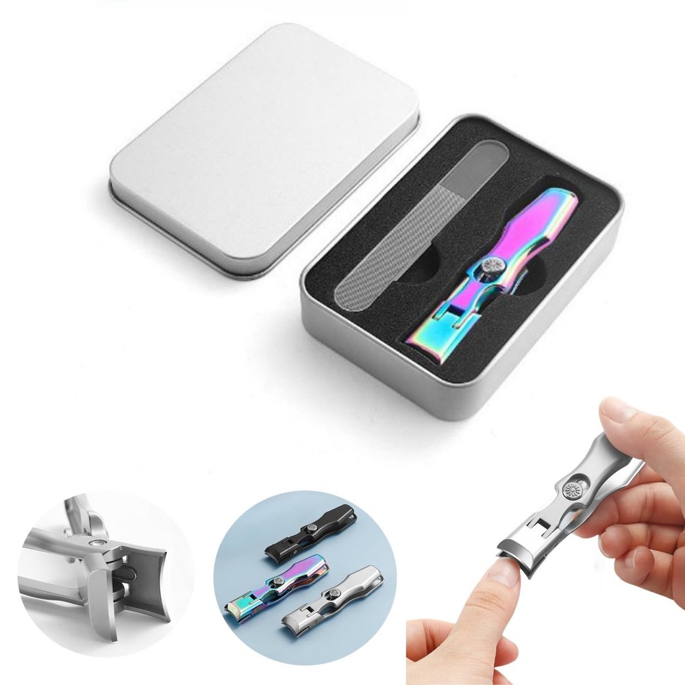 German Nail Clippers for Men, Stainless Steel Splashless Nail Clippers (Size : Colorful)