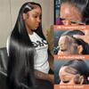 13X4 13X6 Transparent Bone Straight 30 40 Inches Lace Front Human Hair Wigs Brazilian Frontal Wigs For Women view 3