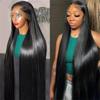 13X6 Human Hair Lace Frontal HD 40 Inch Straight Wigs 250 Density Remy Preplucked 13X4 Lace Front Wig For Women view 1