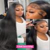13X6 Human Hair Lace Frontal HD 40 Inch Straight Wigs 250 Density Remy Preplucked 13X4 Lace Front Wig For Women view 4