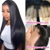13X4/13X6 HD Transparent Lace Front Human Hair Wigs Preplucked 4X4 Closure Wig Brazilian Straight Lace Frontal Wig view 3