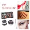 Scar Wax Kit, Fake Modeling Wax Halloween Coagulated Blood Fake Blood Gel Spatula, Halloween Makeup Kit Special Effects SFX Face Putty Makeup Fake Nose Wound Cuts view 2