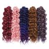 NinthAvenue Basics Deep Wavy Twist Crochet Hair Curls Water Wave Crochet Braids Synthetic Curly Braiding Hair Extensions For Women T530-30-27-613 24Inch#1Pcs/Lot view 2