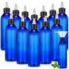 Barydat Squeeze Bottle Twist Top Applicator Empty Hair Oiling Bottle with Funnels Refillable Plastic Liquid Containers for Liquid Hair Oil Shampoo Lotion(8 oz,Blue,12 Pcs) view 1