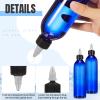 Barydat Squeeze Bottle Twist Top Applicator Empty Hair Oiling Bottle with Funnels Refillable Plastic Liquid Containers for Liquid Hair Oil Shampoo Lotion(8 oz,Blue,12 Pcs) view 3