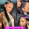 13X4 13X6 Lace Frontal Human Hair Wigs Pre Plucked HD Lace Wigs For Women HD Lace Front Human Hair Wigs Straight view 2