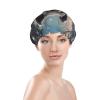Winter Bear Shower Cap Reusable Double Layered Bath Cap Waterproof Hair Cap with Elastic Band Bathing Hat Spa Salon Shower Hat for Women Men view 3