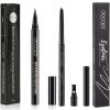 docolor Waterproof Black Eyeliner Liquid Pen and Black Eyeliner Gel Smudge-proof Gel Eye Liner Pencil, 2PCS view 1