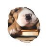 Puppy Dog with Book Shower Cap Reusable Double Layered Bath Cap Waterproof Hair Cap with Elastic Band Bathing Hat Spa Salon Shower Hat for Women Men view 2