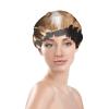 Puppy Dog with Book Shower Cap Reusable Double Layered Bath Cap Waterproof Hair Cap with Elastic Band Bathing Hat Spa Salon Shower Hat for Women Men view 3