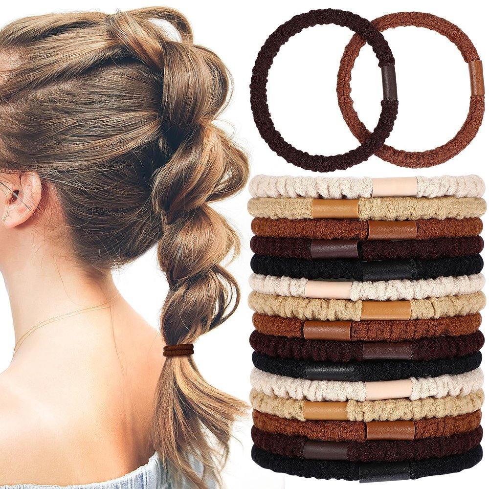 PartyKindom Hair Ties: 25pcs Hair Ties No Damage Ponytail Holders Elastichair Bands for Women Accessories for Thick or Thin