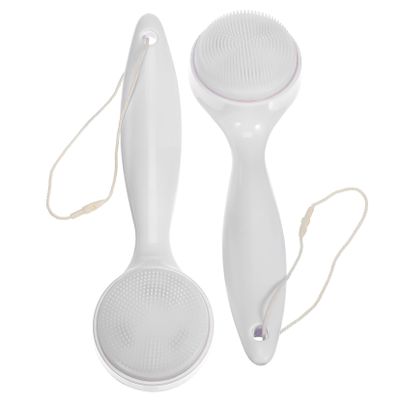 Beatifufu 2pcs Manual Facial Cleansing Brush Handheld Exfoliating Silicone Scrubber for Gentle Skin Care for Men and Women Easy to Clean and Store