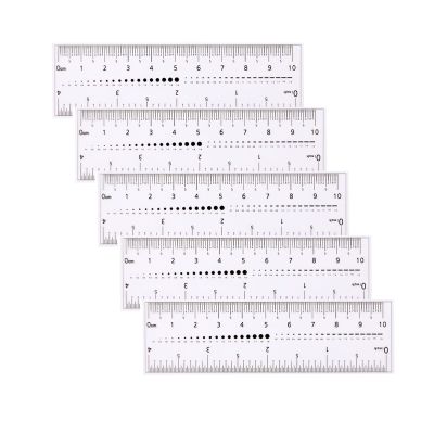 5 Pieces/Set Flexible Nail Art Ruler Transparent Nail Measure Ruler Manicure Ruler Portable Measuring Equipment Tools Clear Nail Measure Ruler Practical Manicure Rule Manicure Accessory For Women