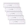 5 Pieces/Set Flexible Nail Art Ruler Transparent Nail Measure Ruler Manicure Ruler Portable Measuring Equipment Tools Clear Nail Measure Ruler Practical Manicure Rule Manicure Accessory For Women view 1