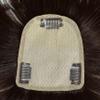 10x12 Human Hair Hand Tied for Woman Brown Natural Straigth with Bangs for Hair Loss (Natural Black,10inch) view 2
