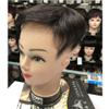 6 Inch Natural Black Straight Human Hair for Men Invisible Forehead Bald Forehead Three BB Clips for Hair Loss (Black) view 2