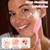 2Pack Silicone Face Brush Manual Face Scrub Brush Soft Facial Brushes Waterproof Exfoliating Face Brush Skin Friendly Face Cleaner Brush for Women and Men Blackheads Makeup Residues Removal view 4