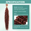 Deep Wave Bulk Human Braiding Hair 50g 26 Inch Color 350 Human Braiding Hair for Boho Braids 1 Bundle/Pack No Weft 100 Percent Brazilian Human Braiding Hair Extensions for Micro Braiding view 2