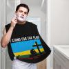 ZKLCRYTR I Stand For The Rwanda Flag And I Kneel For The Cross Men's Beard Bib Apron Waterproof Smooth Surface Beard Apron Durable Foldable Beard Hair Men's Gift view 2