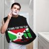 ZKLCRYTR I Stand For The Burundi Flag And I Kneel For The Cross Men's Beard Bib Apron Waterproof Smooth Surface Beard Apron Durable Foldable Beard Hair Men's Gift view 2