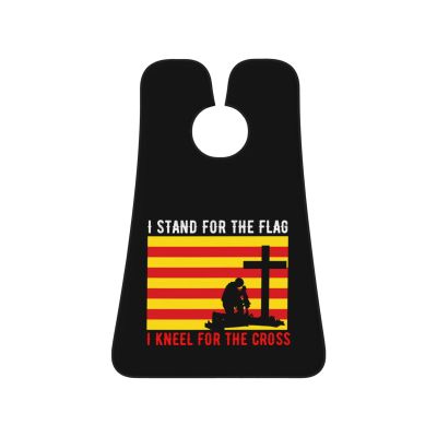ZKLCRYTR I Stand For The Catalonia Flag And I Kneel For The Cross Men's Beard Bib Apron Waterproof Smooth Surface Beard Apron Durable Foldable Beard Hair Men's Gift