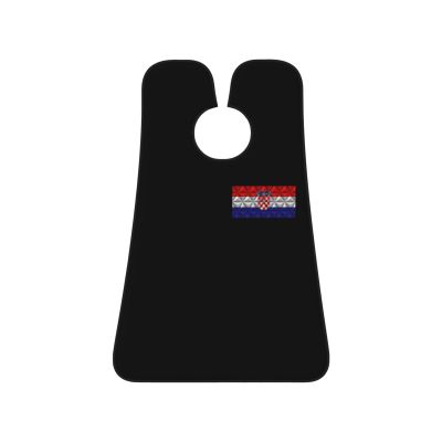 ZKLCRYTR Flag of Croatia With Polygon Effect Men's Beard Bib Apron Waterproof Smooth Surface Beard Apron Durable Foldable Beard Hair Men's Gift