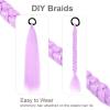Ponytail Extension With Hair Tie, Colored Hair Extensions, Purple Ponytail Extension, Festival Hair Extensions, Crazy Hair Day, 2 Packs 24 inch view 3